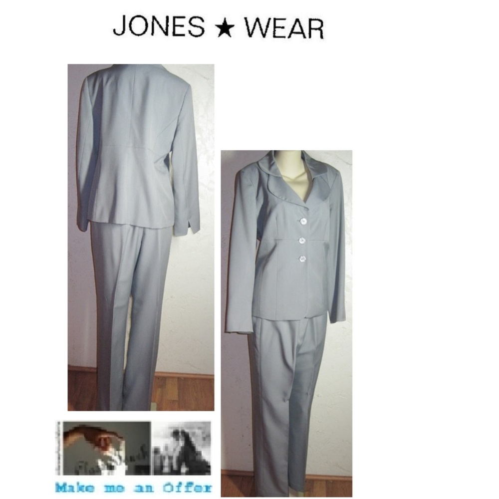Jones Wear Pale Olive Green  Pant Suit Size 14